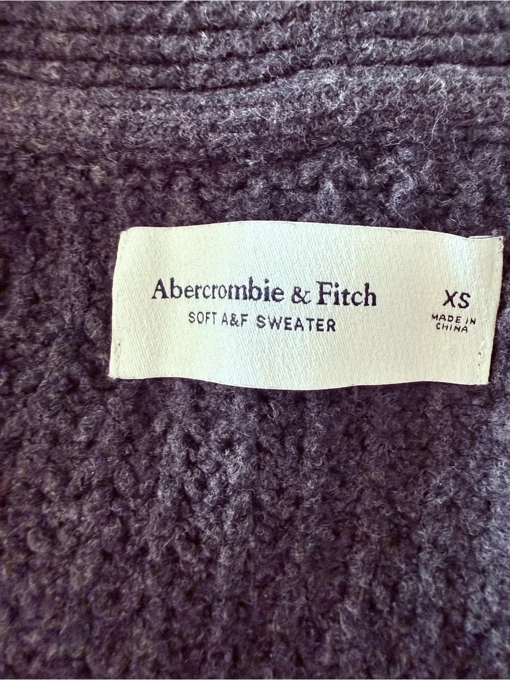 Abercrombie & Fitch Charcoal Cable Knit Button Cardigan